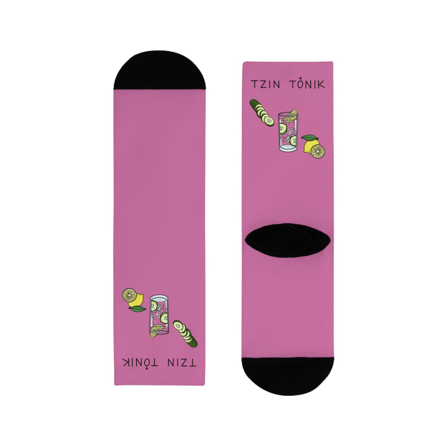 Gin Tonic Socks in Pink