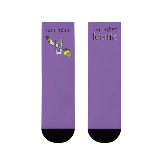 Gin Tonic Socks in Purple